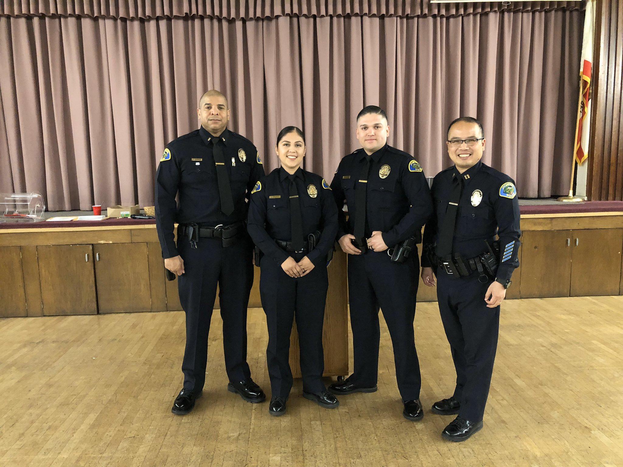 image of officer Jimenez with officers at the ontario elks lodge