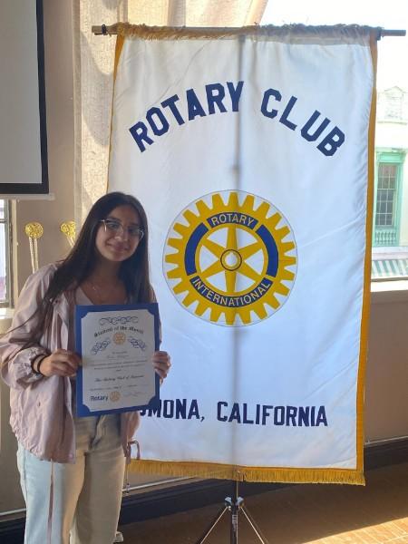 Ilezda Rodriguez Rotary Student of the Month